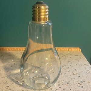 Clear Glass Light Bulb shaped container